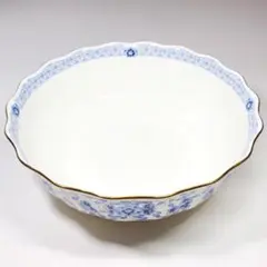 NARUMI ナルミ ミラノ サラダボウル 23cm 金彩 大鉢 花柄 ボーンチのサムネイル