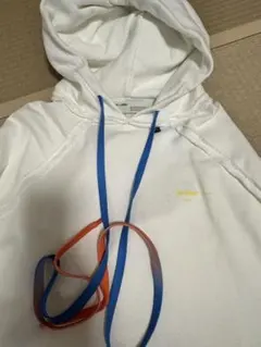 美品☆希少】Off-White オフホワイト 総柄 ハンドロゴ パーカー 白 