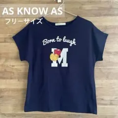 AS KNOW AS 半袖　Tシャツ　ミッキー　紺のサムネイル