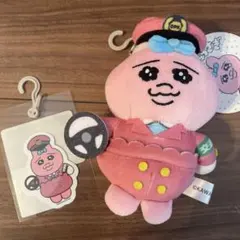 当日発送　おぱんちゅうさぎ　キーホルダーバス運転手ステッカーシール２点　しまむら