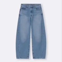 GU バレルレッグジーンズ　ブルー　サイズS