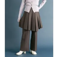 グレー プリーツパンツセットアップ