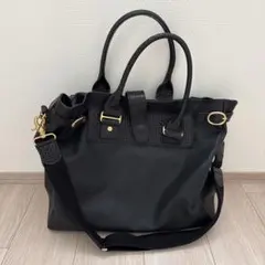 Orobianco 2WAY レザートートバッグ ブラックのサムネイル