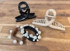 ヘアクリップ　ヘアゴム　セット