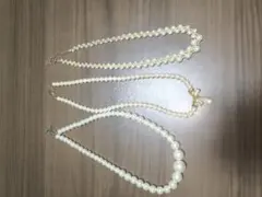 フェイクパールネックレス 3本セット フォーマル 結婚式 レディースアクセ