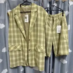NICE CLAUP チェック柄 セットアップ テーラードジャケット