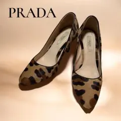 PRADA レオパード柄 ハラコ パンプス レディース 35 1/2のサムネイル
