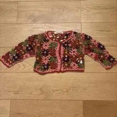 多色 花柄 カーディガン