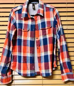 element M 長袖チェックシャツ