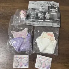 サンリオキャラクターおくるみミニタオル、めがねっこちゃん