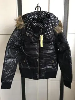 [新品] レディース　リバーシブル　ジャケット　ファージャケット　ドット柄