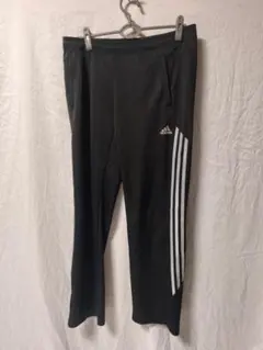 adidas トラックパンツ ジャージ ドライ 3本ライン ブラック メンズ M