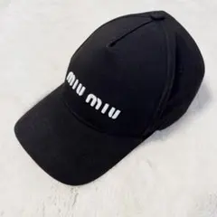 hikari様】miu miu ミュウミュウ ベースボールキャップ 正規品 - メルカリ