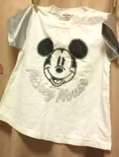 新品　ディズニー　ミッキーマウス　Aライン　半袖Tシャツ　110 シルバーのサムネイル