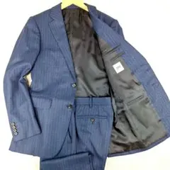 美品✨タケオキクチ　ビジネススーツ　セットアップ　ネイビー　L