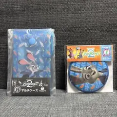 ズートピア2 ハッピーくじ H賞 マルチケース　 Ｉ賞 缶ミラー