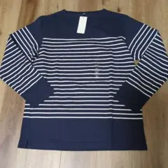 UNIQLO ネイビー ストライプ 長袖Tシャツ XL
