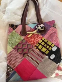 パッチワークデザイン トートバッグ