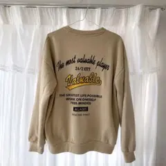 DEFECTIVE STRUCT ベージュ ロゴスウェット トレーナー Mのサムネイル