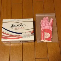 Srixon Soft feel Lady ゴルフボール&チェック柄グローブのサムネイル