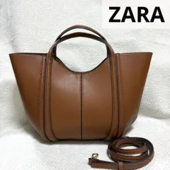 極美品 ZARA ザラ 今期 人気モデル ステッチミニシティバッグ ショルダー