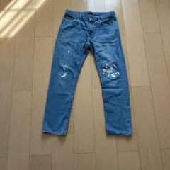 UNIQLO ダメージ加工 デニムパンツ 32