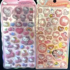 ハローキティ コットンパフィー　うるちゅる POP SEAL サンリオ