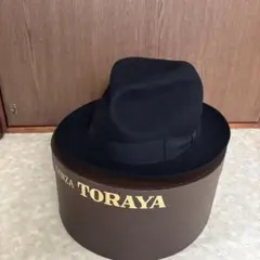 【美品】ボルサリーノ ITALY　ラビットファーハット ブラック 59cm