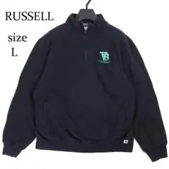 Russell ラッセル ハーフジップスウェット VB FOOTBALL 黒 L