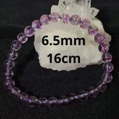 6mm 16cm フローライト パープル グリーン 天然石 ブレスレット