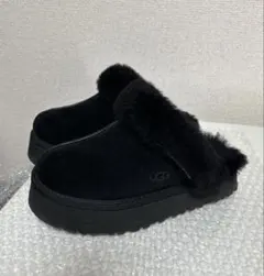 UGG アグ ムートンブーツ スリッポン 23cm サンダル 厚底 ブラック 黒