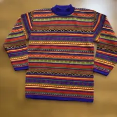 TORPE,DO トーピゥドゥ デザインニット モックネック coogi風