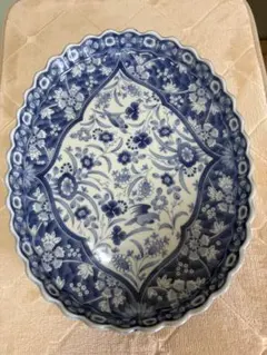 染付 梅樹文 大鉢 角印 和食器 古陶磁 染付梅花文 大鉢 盛鉢 和モダン