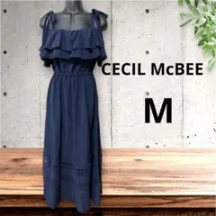 新品　CECIL McBEE ネイビー　可愛いオフショルダーワンピースM y2k