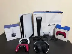（PS5）本体 + フルセット コントローラー2個・ヘッドセット付き