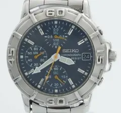 稼働】SEIKO セイコーV657-8060 クロノグラフ ラウンドシルバー - メルカリ
