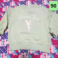 ディズニー　ティンカーベル　トレーナー　トップス　90　新品　ベビー