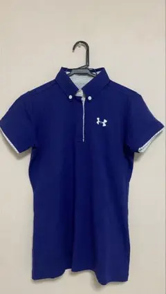 UNDER ARMOUR レディース ゴルフシャツ ブルー MDのサムネイル