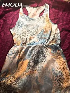 EMODA ワンピース エモダ ヒョウ柄 アニマル 秋 Sサイズ
