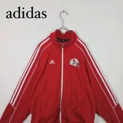 adidas トラックジャケット 赤 M リブ ジャージのサムネイル