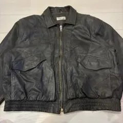 80s Philippe Monet レザーフライトジャケット CWU 短丈