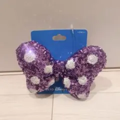 ミニー ディズニー 水玉リボン ヘアゴム パルパルーザ 制服　紫　パープル