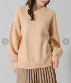 ハニーズ クルーネックニットトップス 長袖ニット 秋冬 オレンジ レディースＬ