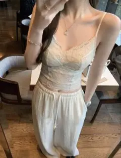 アイボリー レース キャミソール Mサイズ