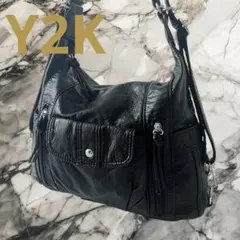 Creed クリード レザー Y2K スタッズ ショルダーバッグ ブラック 本革