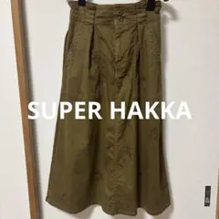 SUPER HAKKAカーキ フラワープリント ロングスカートのサムネイル