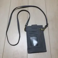 スマホショルダーバッグ　ポシェット　グレー
