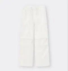 GU テックパラシュートプルオンパンツ丈標準 XS OFF WHITE 新品