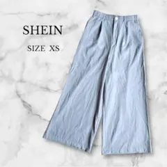 SHEIN ワイドパンツ タック入 ハイウエスト カジュアル 綺麗め 脚長効果