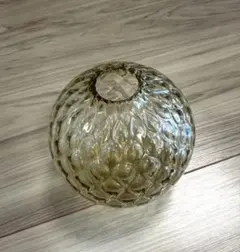 アンバーガラス 花瓶 ラウンド
